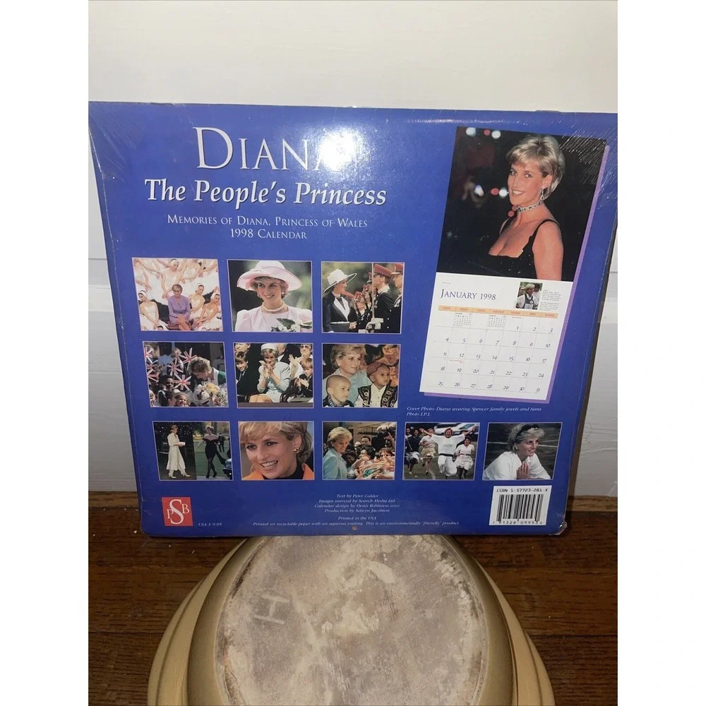Diana Princess Of Wales Calendar`1998‎ The Peoples Princess NEW SEALED